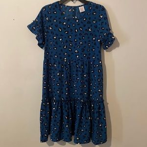 Girls Wonder Nation Cheetah Print Dress Tiered